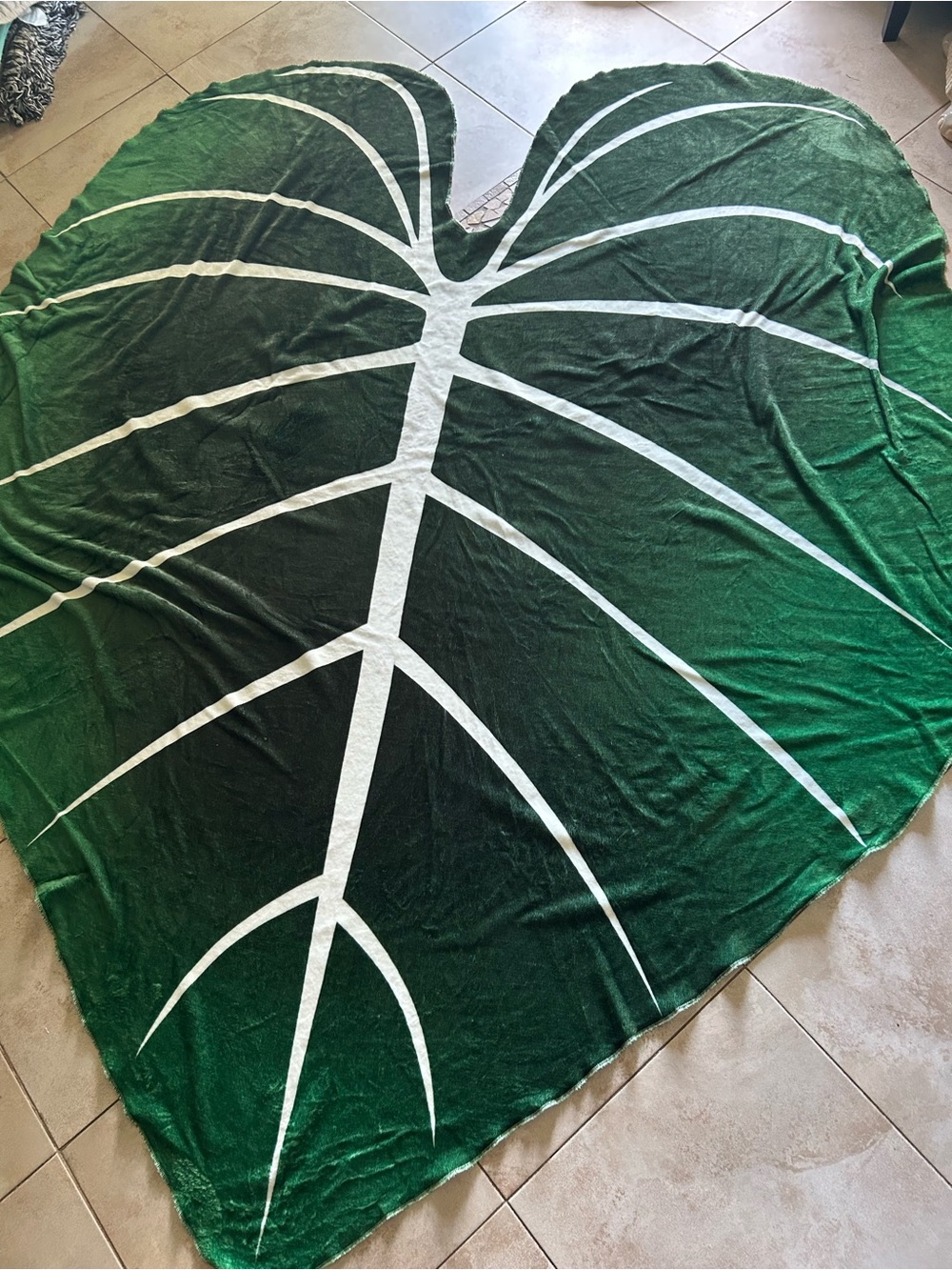 Monstera Leaf Throw Blanket